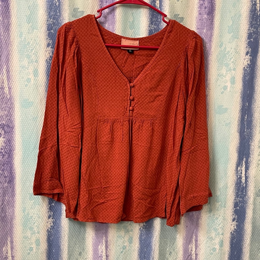 Universal thread peasant top burnt orange